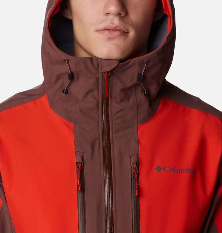 Men’s Peak Creek Waterproof Shell Walking Jacket, Color: Spicy, Light Raisin, image 4