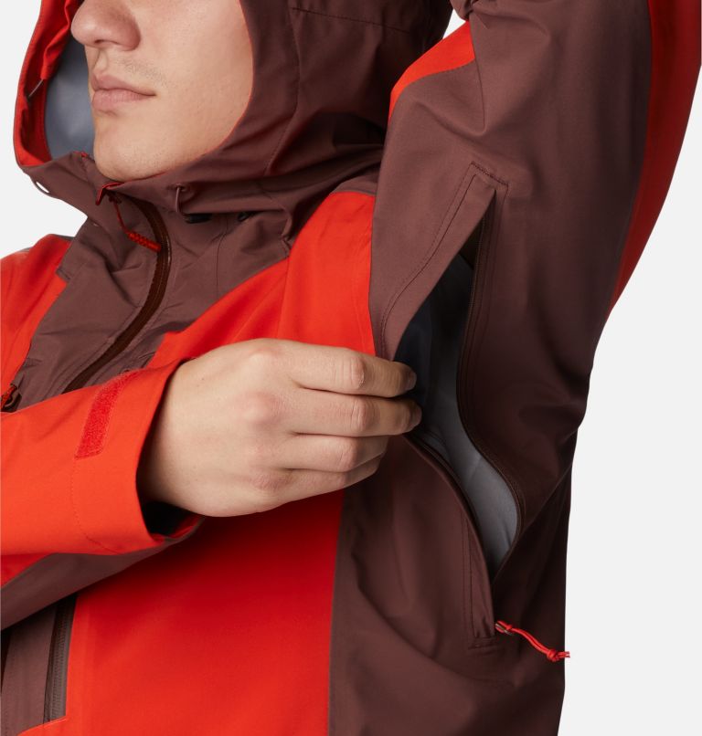 Thumbnail: Men’s Peak Creek Waterproof Shell Walking Jacket, Color: Spicy, Light Raisin, image 6