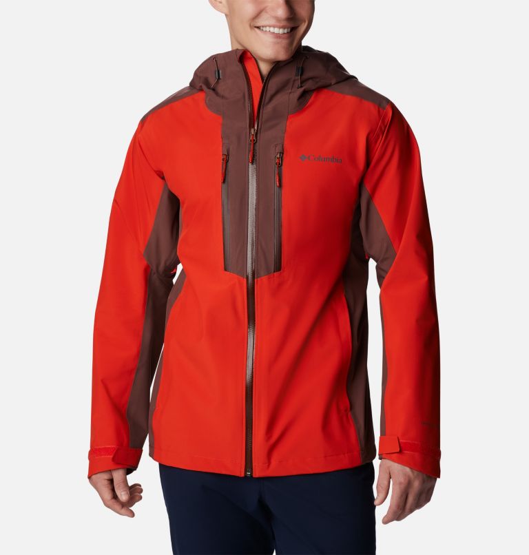 Thumbnail: Men’s Peak Creek Waterproof Shell Walking Jacket, Color: Spicy, Light Raisin, image 1