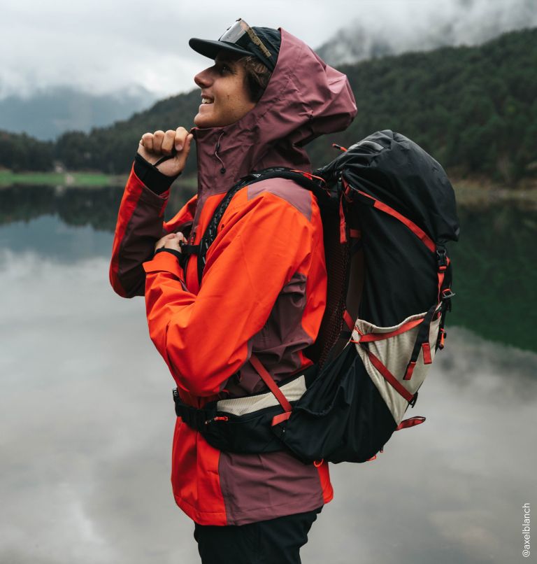 Men’s Peak Creek Waterproof Shell Walking Jacket, Color: Spicy, Light Raisin, image 12