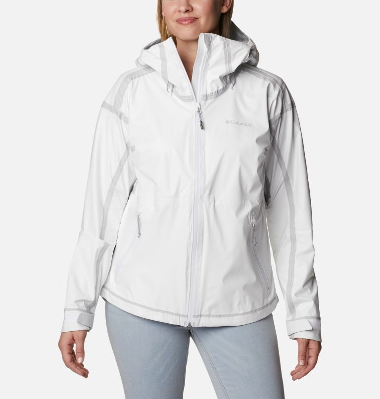 Women's OutDry Extreme Wildrain Shell, Color: White, image 1