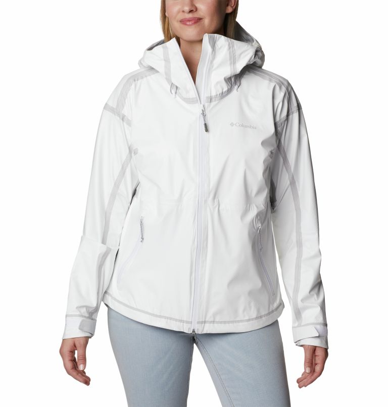 Women’s Wildrain Waterproof Shell Jacket, Color: White, image 1