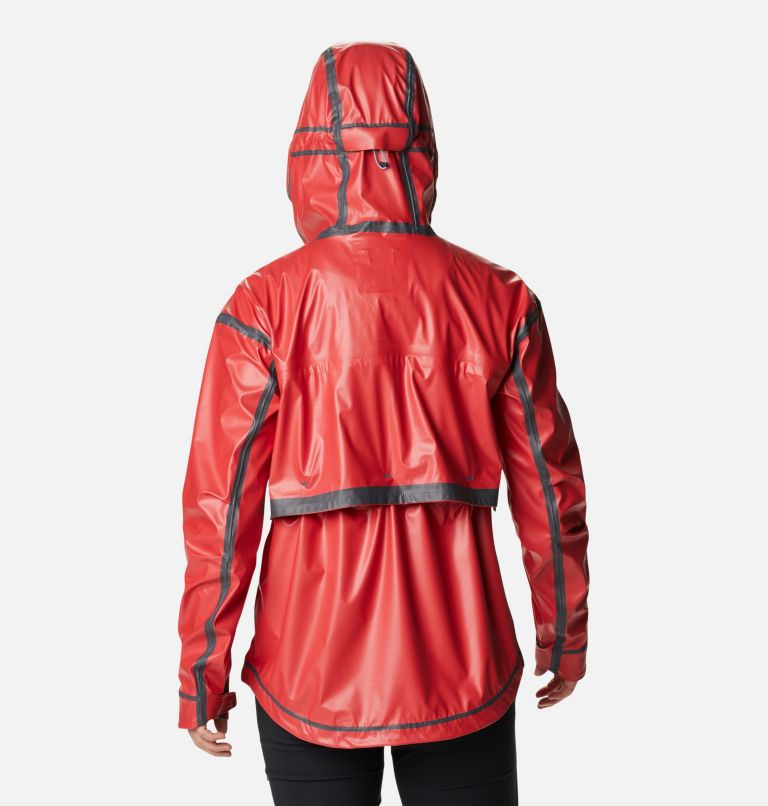 Thumbnail: Women’s Wildrain Waterproof Shell Jacket, Color: Red Hibiscus, image 2
