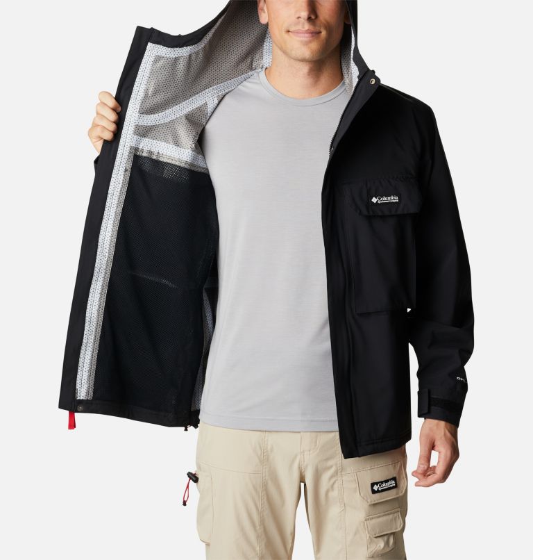 Men's Field Creek Fraser Rain Shell Jacket, Color: Black, image 7