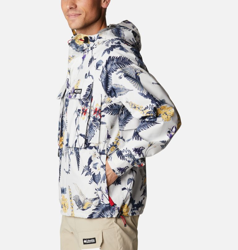 Men's Field Creek Fraser Rain Shell Jacket, Color: Sea Salt Wildlife Guide Print, image 3