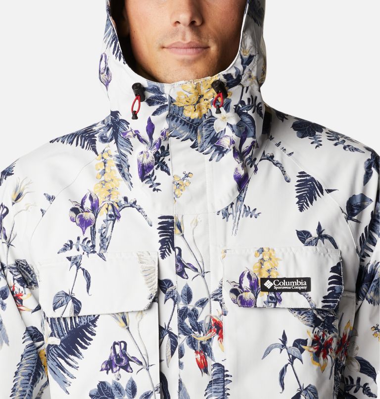 Men's Field Creek Fraser Rain Shell Jacket, Color: Sea Salt Wildlife Guide Print, image 4