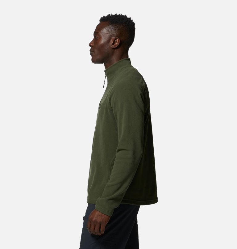Polartec® Microfleece 1/4 Zip | 347 | S, Color: Surplus Green, image 3