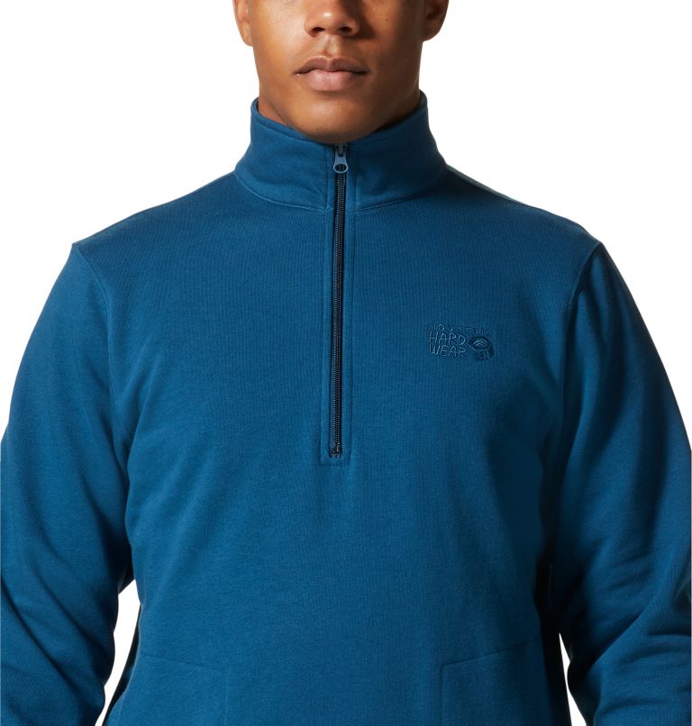 Chandail à demi-fermeture éclair MHW Logo Homme, Color: Dark Caspian, image 4