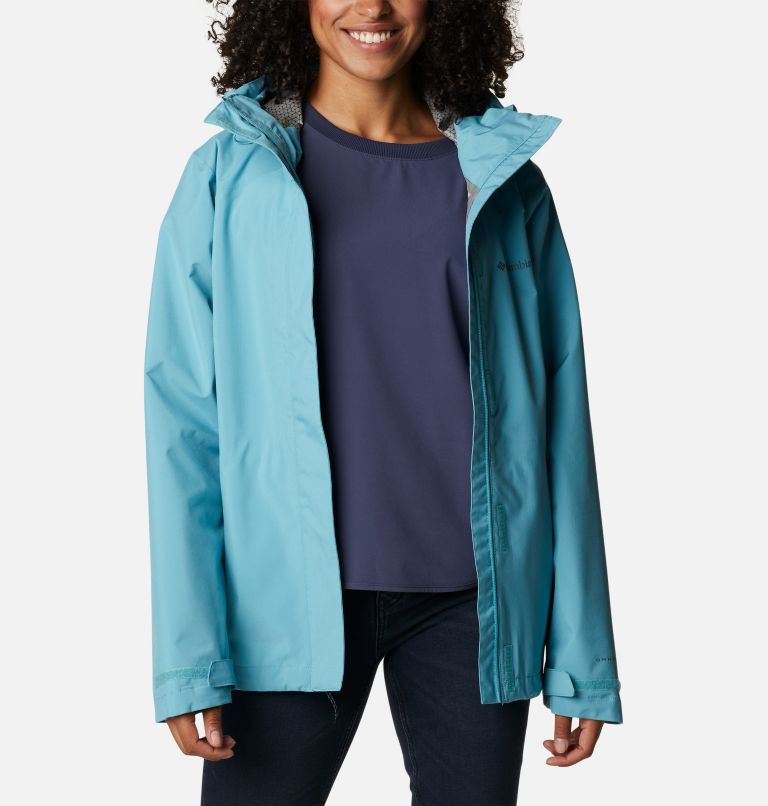 Women’s Earth Explorer Waterproof Shell Jacket, Color: Sea Wave, image 7
