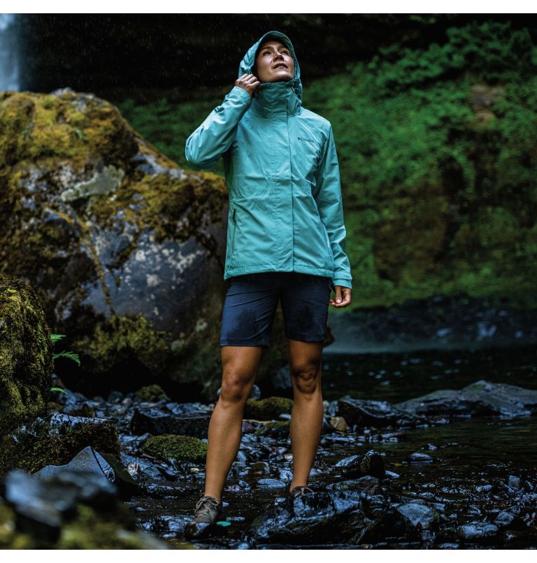 Women’s Earth Explorer Waterproof Shell Jacket, Color: Sea Wave, image 8