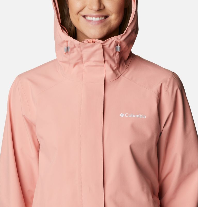 Women’s Earth Explorer Waterproof Shell Jacket, Color: Coral Reef, image 4