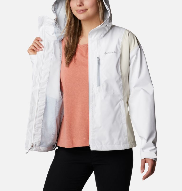 Women's Hikebound Rain Jacket, Color: White, Chalk, image 5