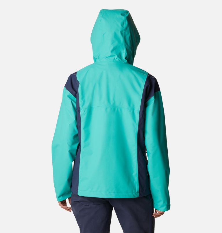 Thumbnail: Women's Hikebound Jacket, Color: Electric Turquoise, Nocturnal, image 2
