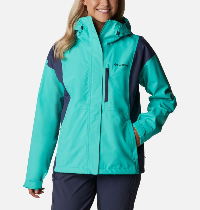 Women's Hikebound Jacket, Color: Electric Turquoise, Nocturnal, image 1