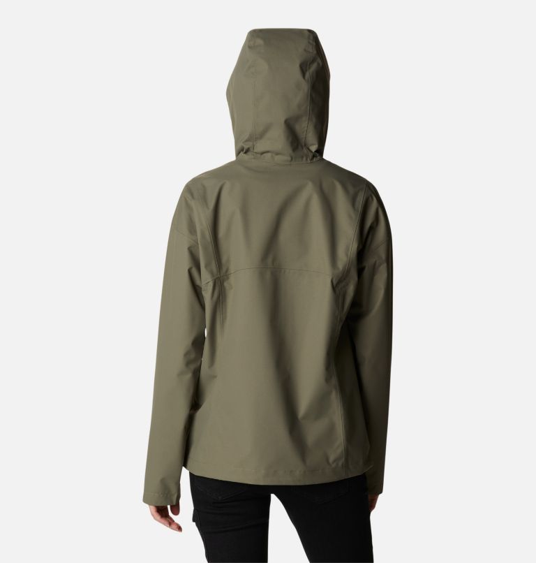 Women's Hikebound Rain Jacket, Color: Stone Green, image 2