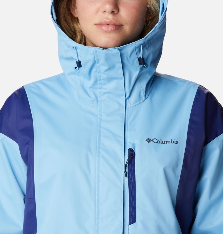 Thumbnail: Women's Hikebound Rain Jacket, Color: Vista Blue, Dark Sapphire, image 4