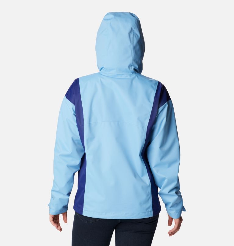 Women's Hikebound Rain Jacket, Color: Vista Blue, Dark Sapphire, image 2