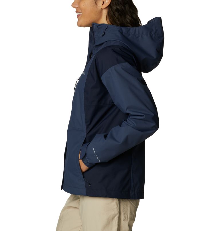 Women's Hikebound Rain Jacket, Color: Nocturnal, Dark Nocturnal, image 3