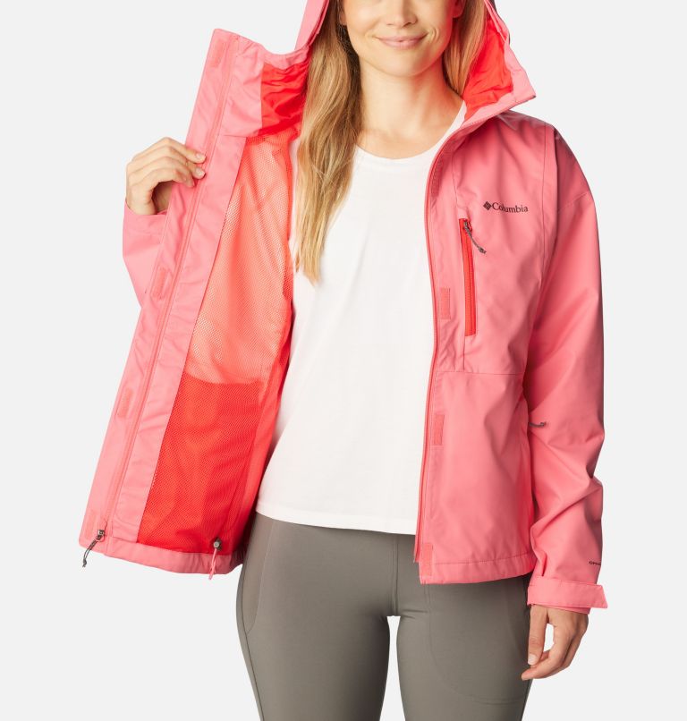 Women's Hikebound Rain Jacket, Color: Camellia Rose, image 5