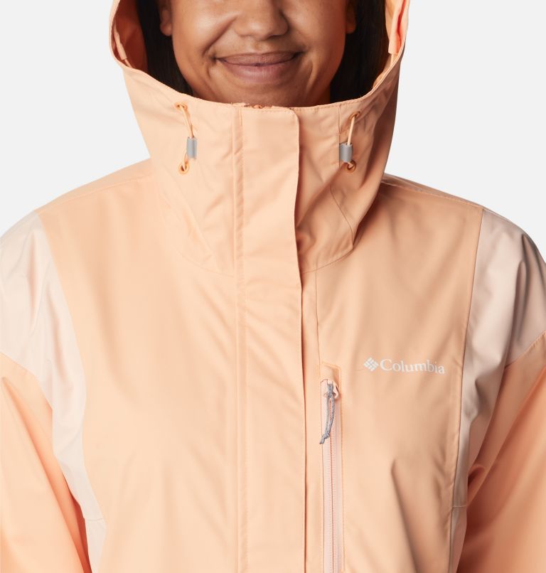 Thumbnail: Women's Hikebound Rain Jacket, Color: Peach, Peach Blossom, image 4