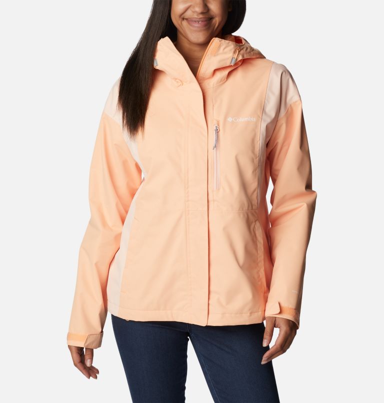 Women's Hikebound Rain Jacket, Color: Peach, Peach Blossom, image 1
