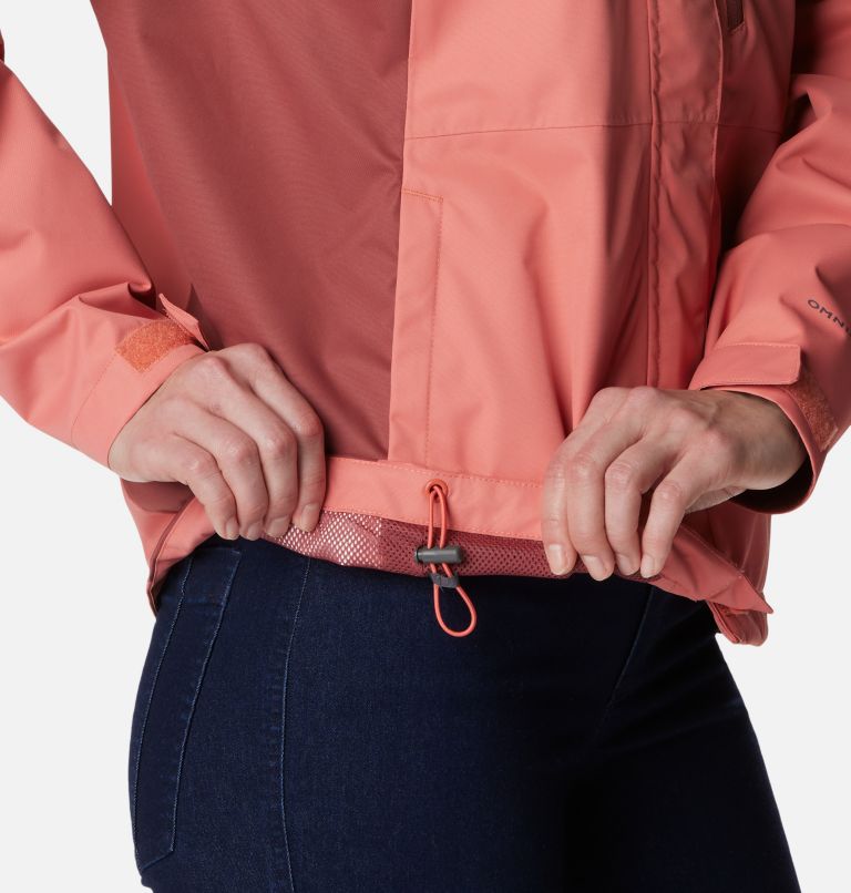Thumbnail: Women's Hikebound Rain Jacket, Color: Faded Peach, Beetroot, image 6