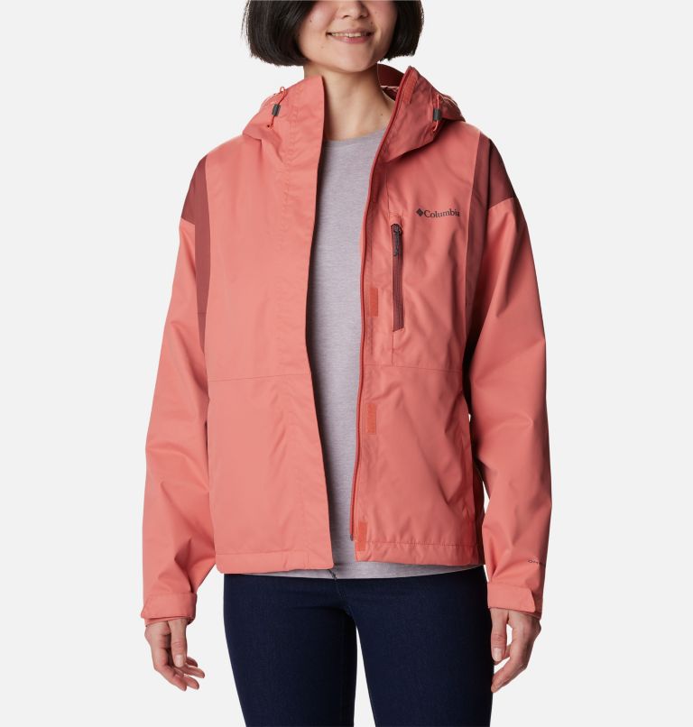 Women's Hikebound Rain Jacket, Color: Faded Peach, Beetroot, image 7