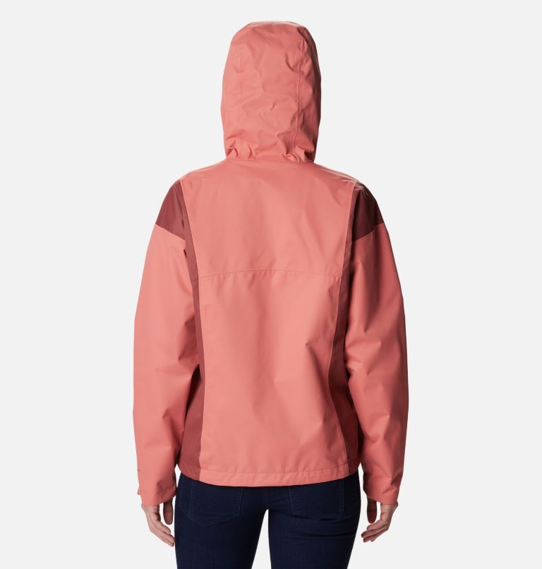 Women's Hikebound Rain Jacket, Color: Faded Peach, Beetroot, image 2