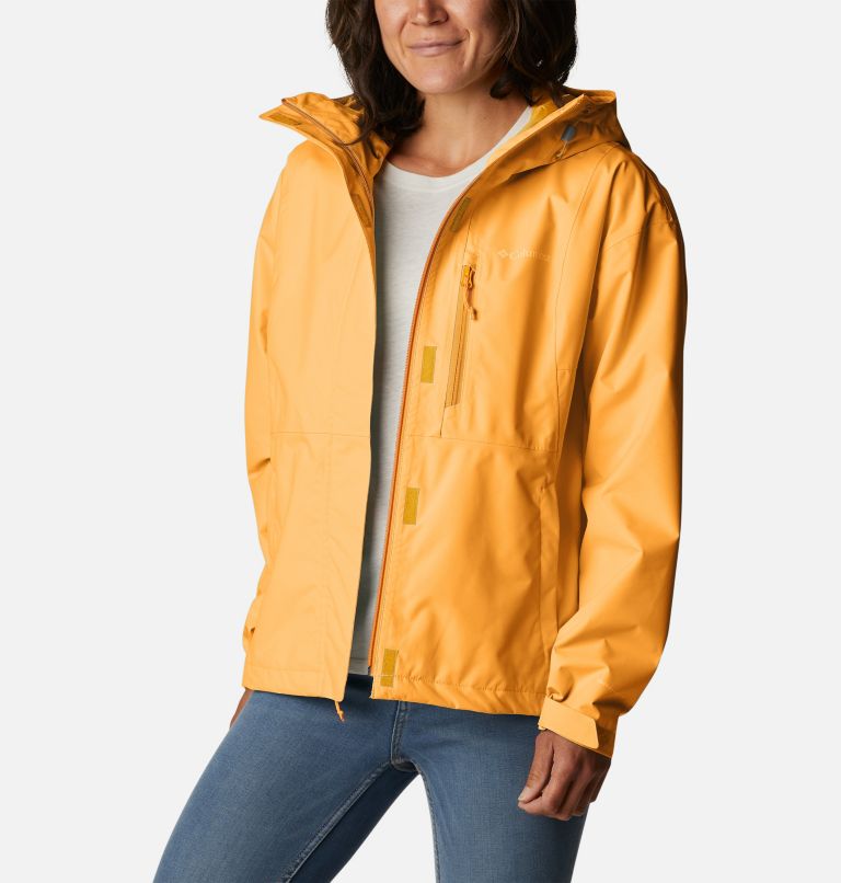 Women's Hikebound Rain Jacket, Color: Mango, image 7
