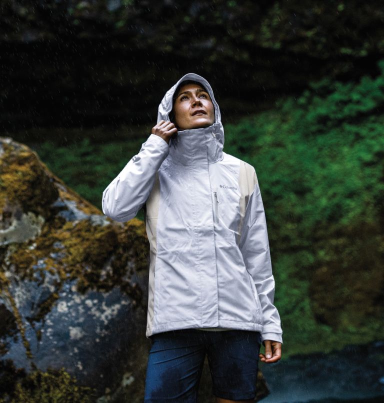 Thumbnail: Hikebound wasserdichte Shell-Jacke für Frauen, Color: White, Chalk, image 9