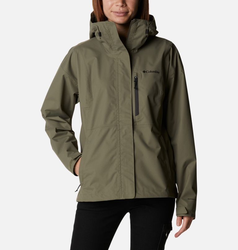Thumbnail: Chaqueta shell impermeable Hikebound para mujer, Color: Stone Green, image 1