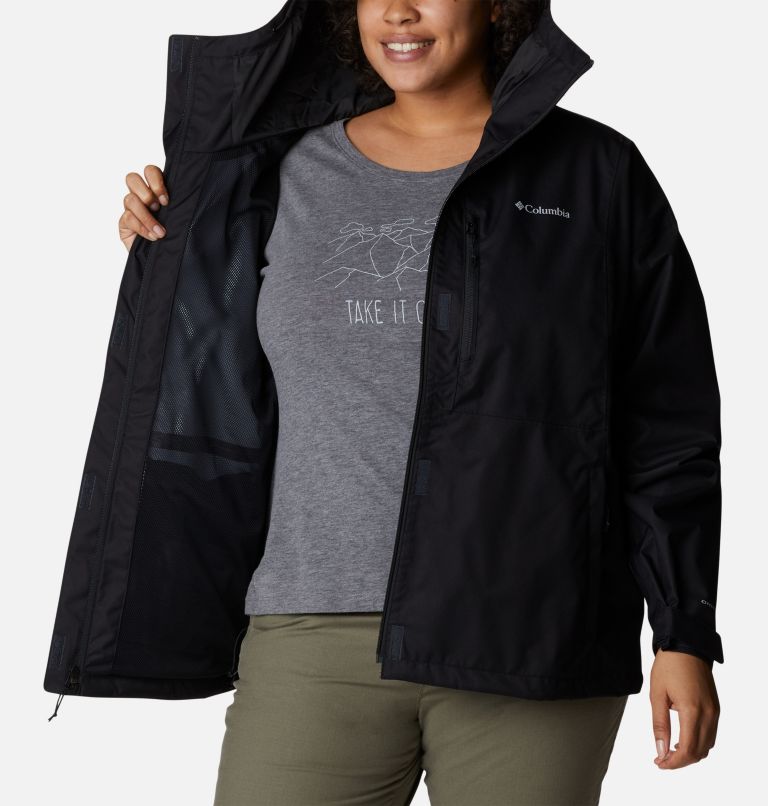 Thumbnail: Women's Hikebound Rain Jacket - Plus Size, Color: Black, image 5