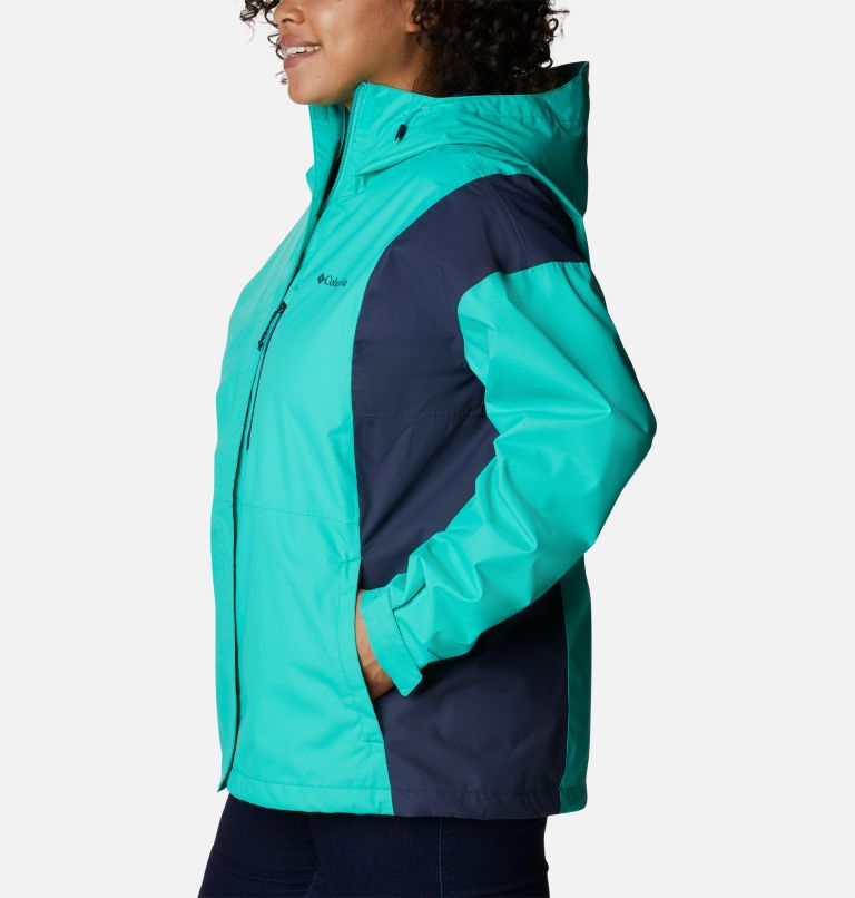 Women's Hikebound Jacket - Plus Size, Color: Electric Turquoise, Nocturnal