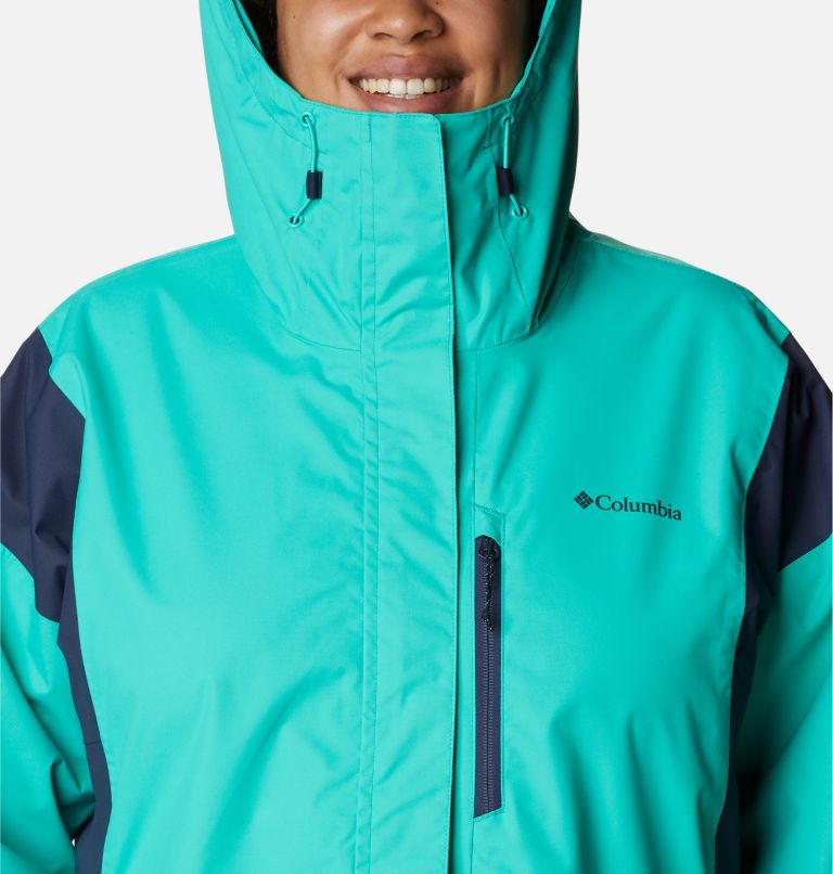 Women's Hikebound Jacket - Plus Size, Color: Electric Turquoise, Nocturnal, image 4