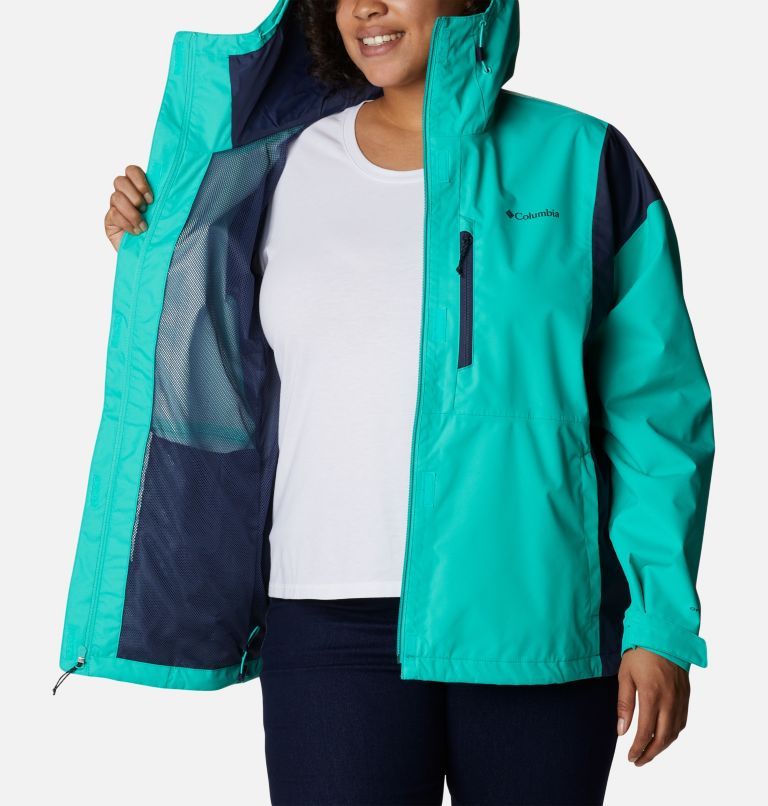 Thumbnail: Women's Hikebound Jacket - Plus Size, Color: Electric Turquoise, Nocturnal, image 5