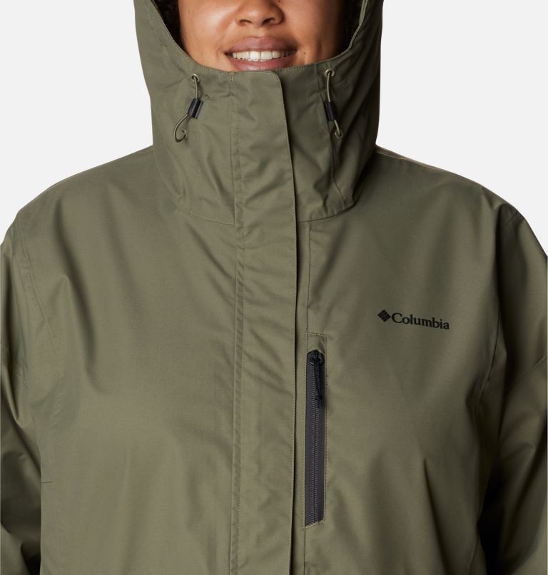Women's Hikebound Rain Jacket - Plus Size, Color: Stone Green, image 4