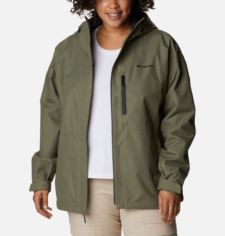 Women's Hikebound Rain Jacket - Plus Size, Color: Stone Green, image 7