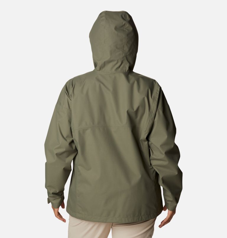 Women's Hikebound Rain Jacket - Plus Size, Color: Stone Green, image 2