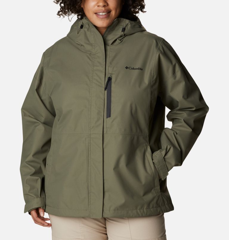 Women's Hikebound Rain Jacket - Plus Size, Color: Stone Green, image 1