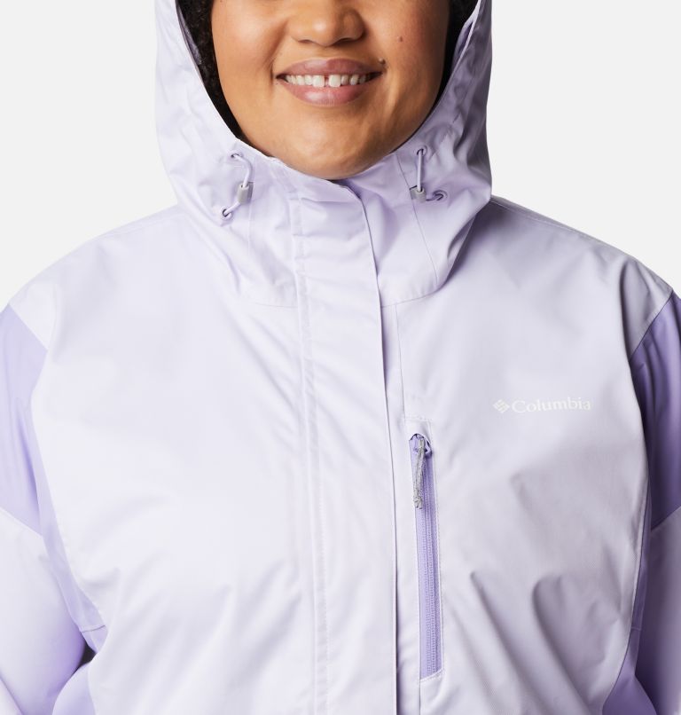 Thumbnail: Women's Hikebound Rain Jacket - Plus Size, Color: Purple Tint, Frosted Purple, image 4