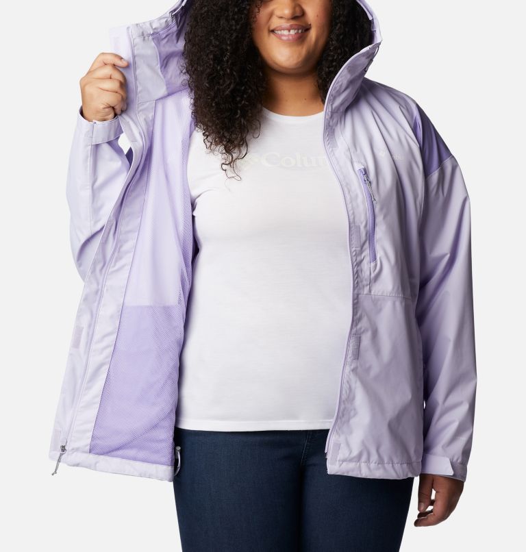 Thumbnail: Women's Hikebound Rain Jacket - Plus Size, Color: Purple Tint, Frosted Purple, image 5