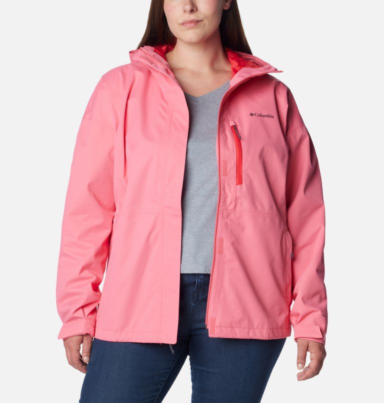 Thumbnail: Women's Hikebound Rain Jacket - Plus Size, Color: Camellia Rose, image 7