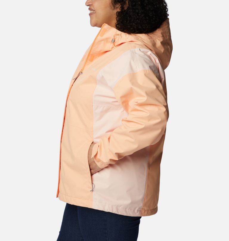 Thumbnail: Women's Hikebound Rain Jacket - Plus Size, Color: Peach, Peach Blossom, image 3