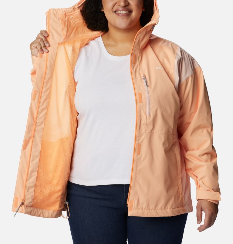 Women's Hikebound Rain Jacket - Plus Size, Color: Peach, Peach Blossom, image 5