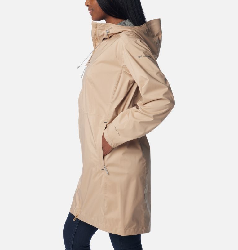 Columbia womens long rain on sale jacket