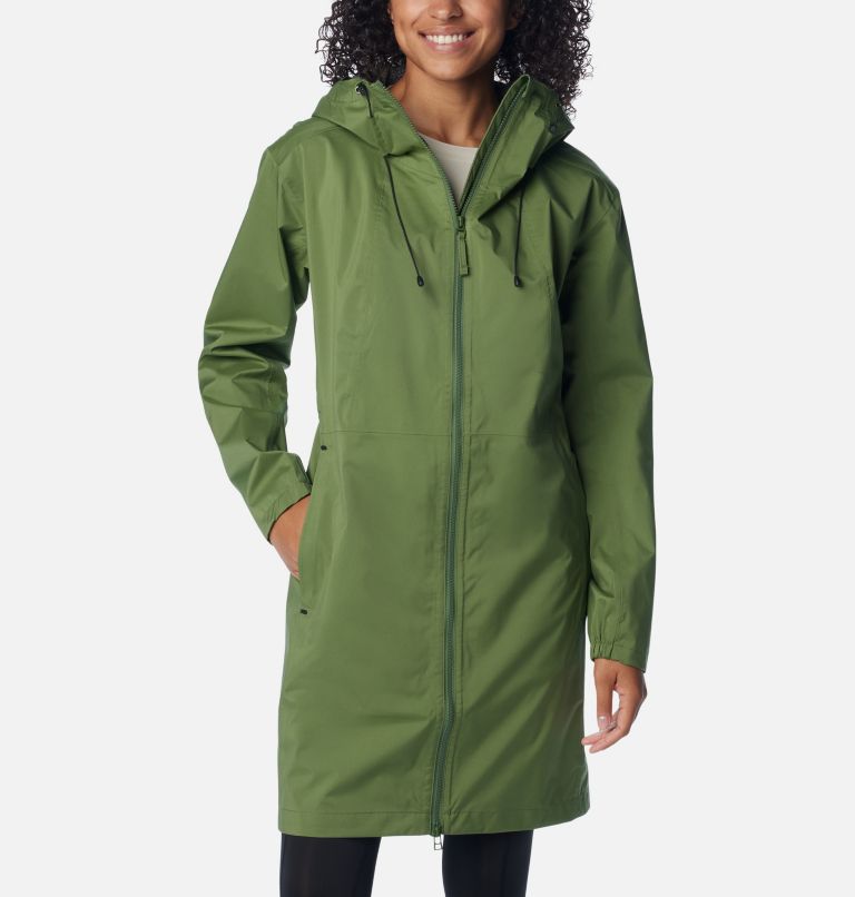 Columbia Women's Weekend Adventure Waterproof Omni-Tech Long Rain Jacket