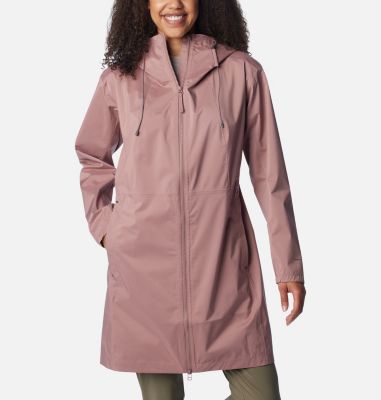 Womens Fleece Lined Rain Jackets With Hood Waterproof Lightweight Rain  Coats Plus Size Outdoor Trench Coat Outerwear