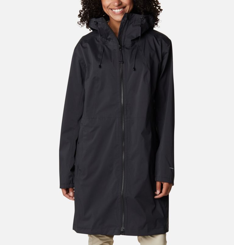 Imperméable long à capuche femme hot sale