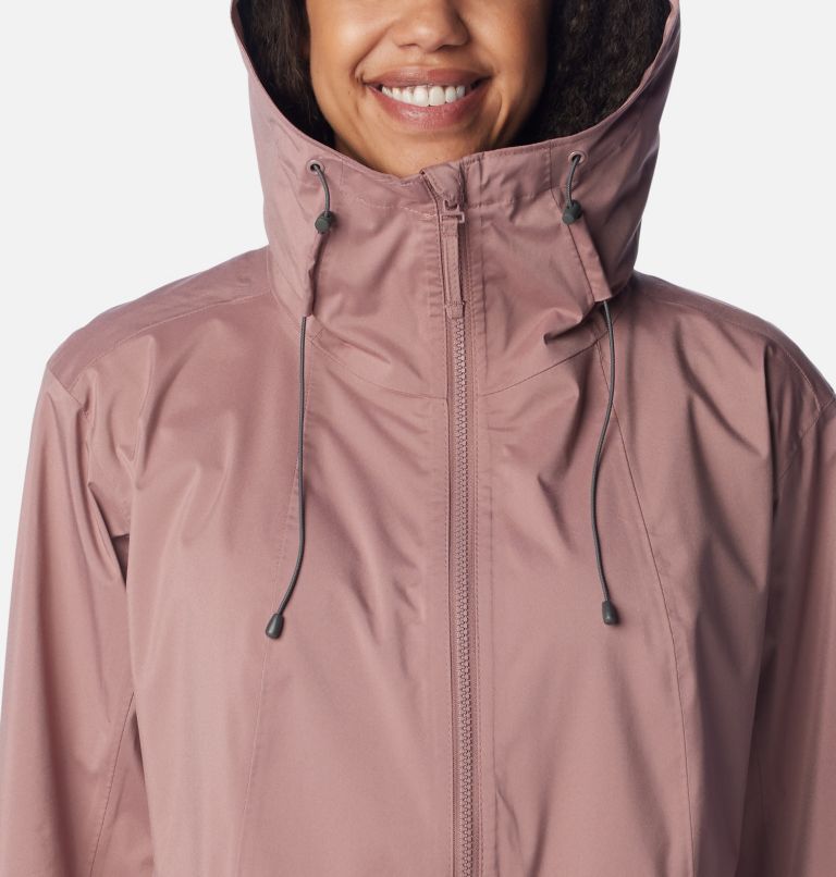 Women’s Weekend Adventure Waterproof Long Shell Jacket, Color: Fig, image 4