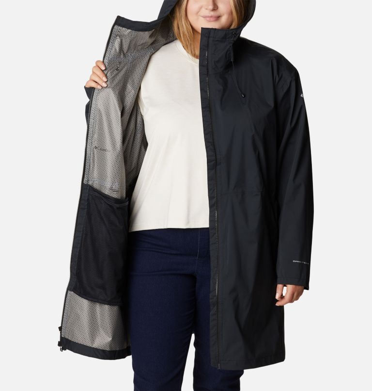 Women's Weekend Adventure Long Shell Jacket - Plus Size, Color: Black
